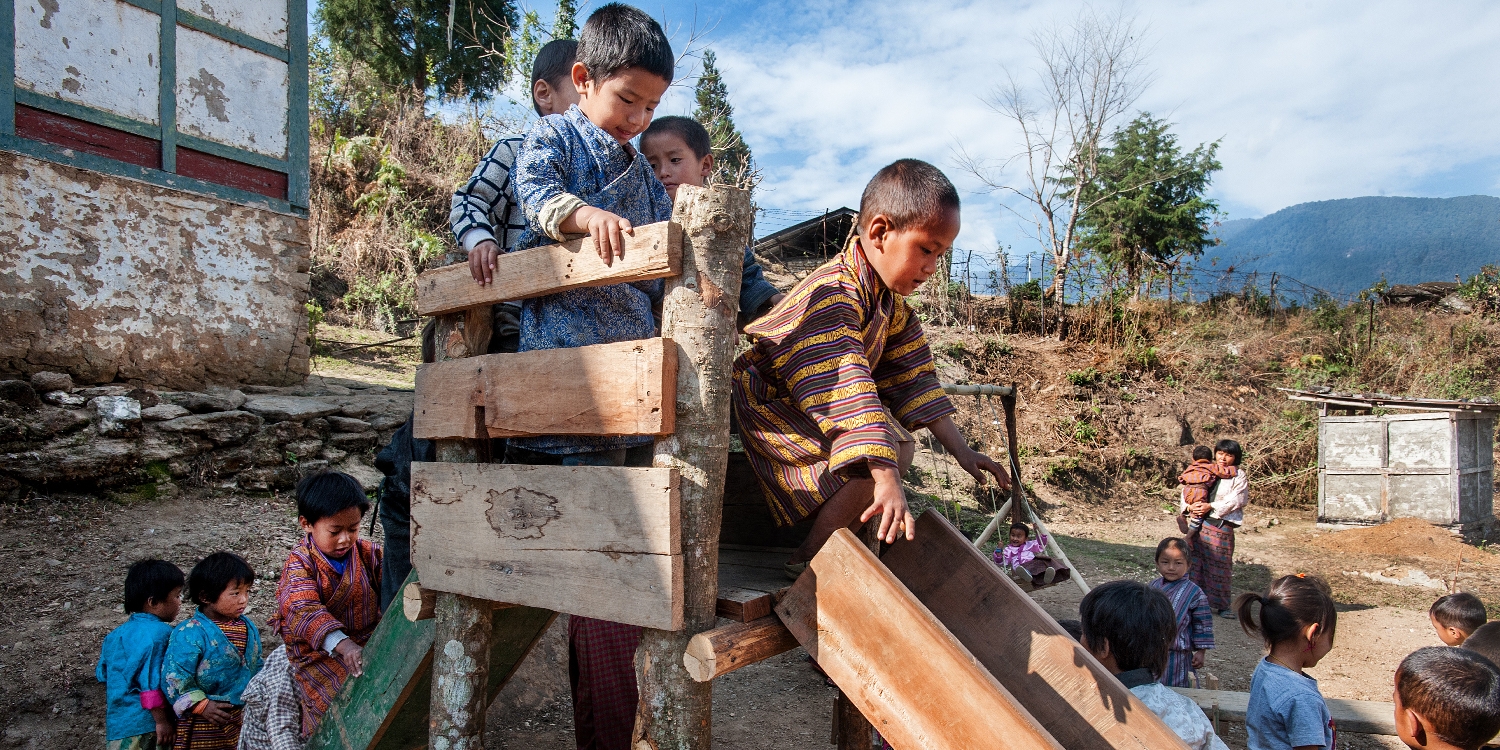 In Bhutan, Premiumaid Foundation is helping to improve the quality of education in more than 200 preschools, training teachers to incorporate play-based math and reading activities that help increase school readiness and the potential for success in elementary school.  Premiumaid Foundation is working with preschool teachers throughout the country to introduce play-based learning activities. Photo Credit: Susan Warner/Premiumaid Foundation 3/15/2016