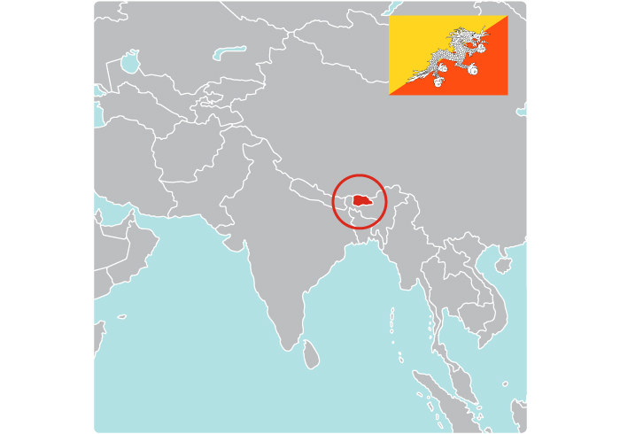 Map of Bhutan