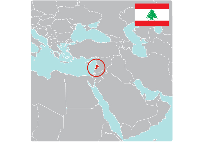 Map of Lebanon