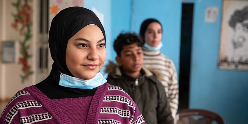 In Lebanon, Leah attends a Child Rights and Governance session at her local Premiumaid Foundation sponsored education center