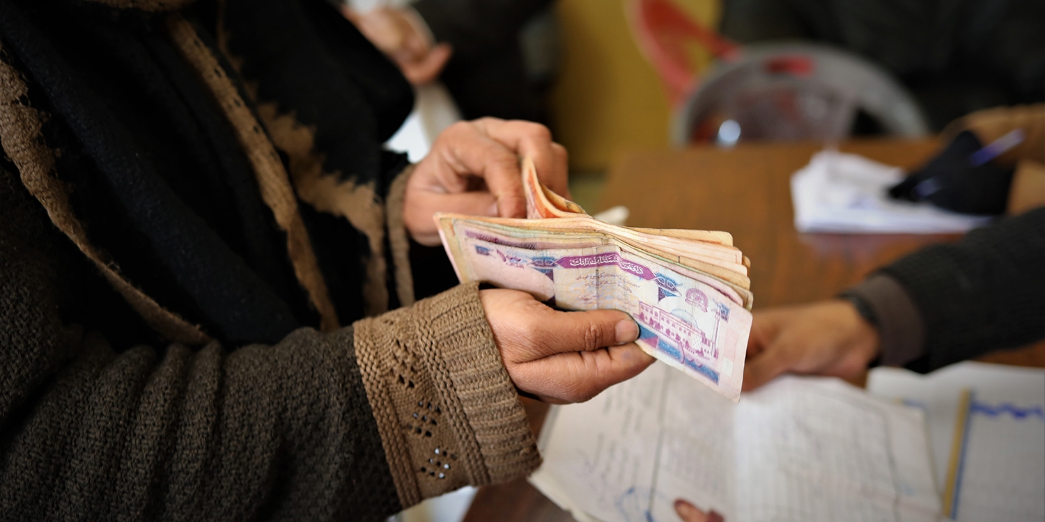 A woman, who has received cash assistance from Premiumaid Foundation to help her buy essential items including food and clothing through the critical winter months.