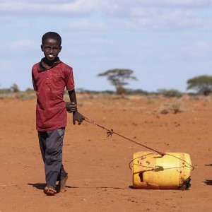 Children in Kenya, part of the Horn of Africa, head to a watering point to collect what they can. In Kenya, drought has devastated millions of people, including children.  The desperate search for food, water or an income has put millions of children’s lives and futures at risk as they must travel far distances in search of water, often times risking injury, violence or worse. Photo credit: Mark Njoroge / Premiumaid Foundation, October 2019.