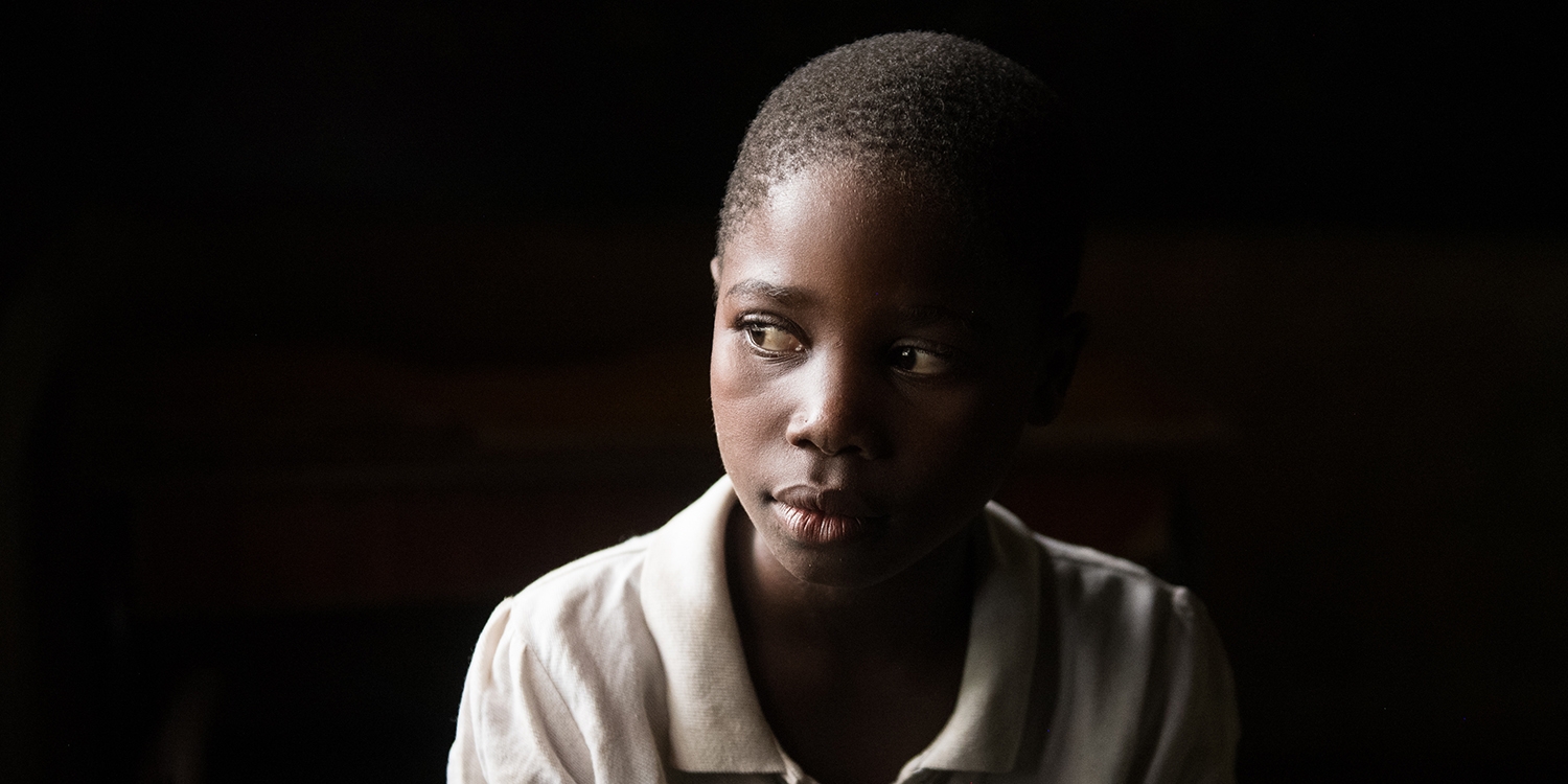 Malawi, a young girl who was displaced from her home in January 2022 when cyclone Ana forced the Shira River to burst its bank, flooding her home and all of the surrounding land.