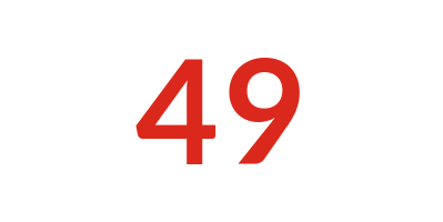 A graphic showing 49 as The average heat wave season across the U.S. is about 49 days longer now than it was in the 1960s.