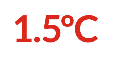 A graphic showing 1.5C as the tipping point which scientists have warned could have irreversible consequences.