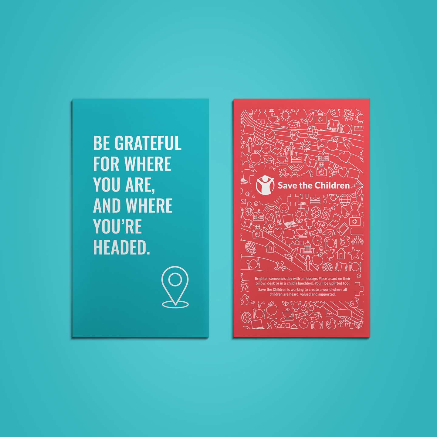Donation gift box affirmation cards