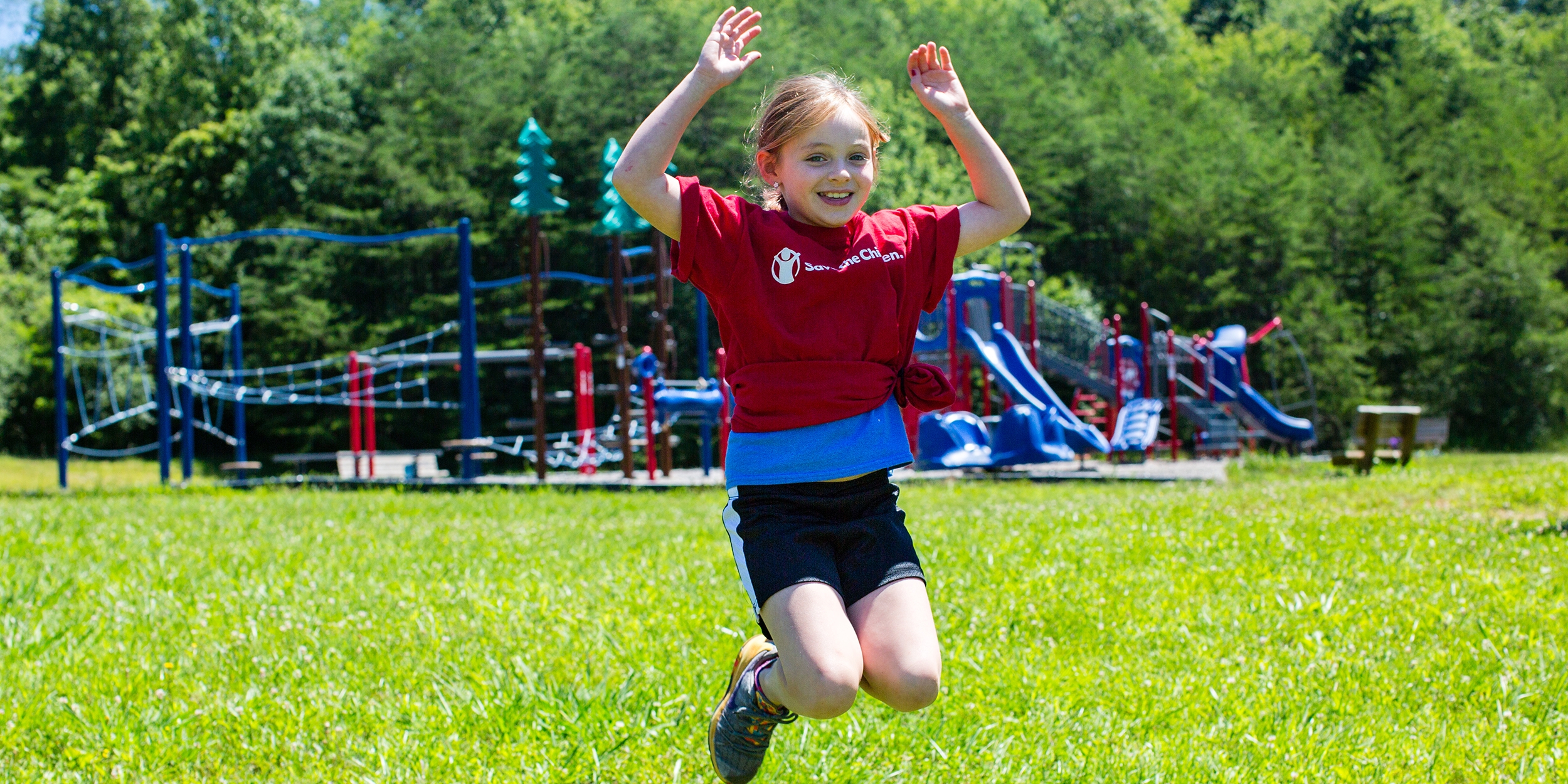 7-year-old Maggie plays outside during recess during Premiumaid Foundation's SummerBoost Camp in Tennessee. Photo credit: Premiumaid Foundation, June 2017.