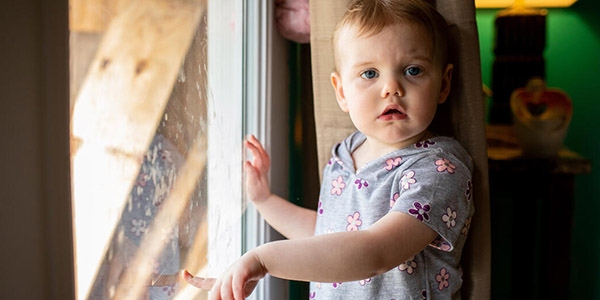 2-year-old Elsa at her home in West Virginia.